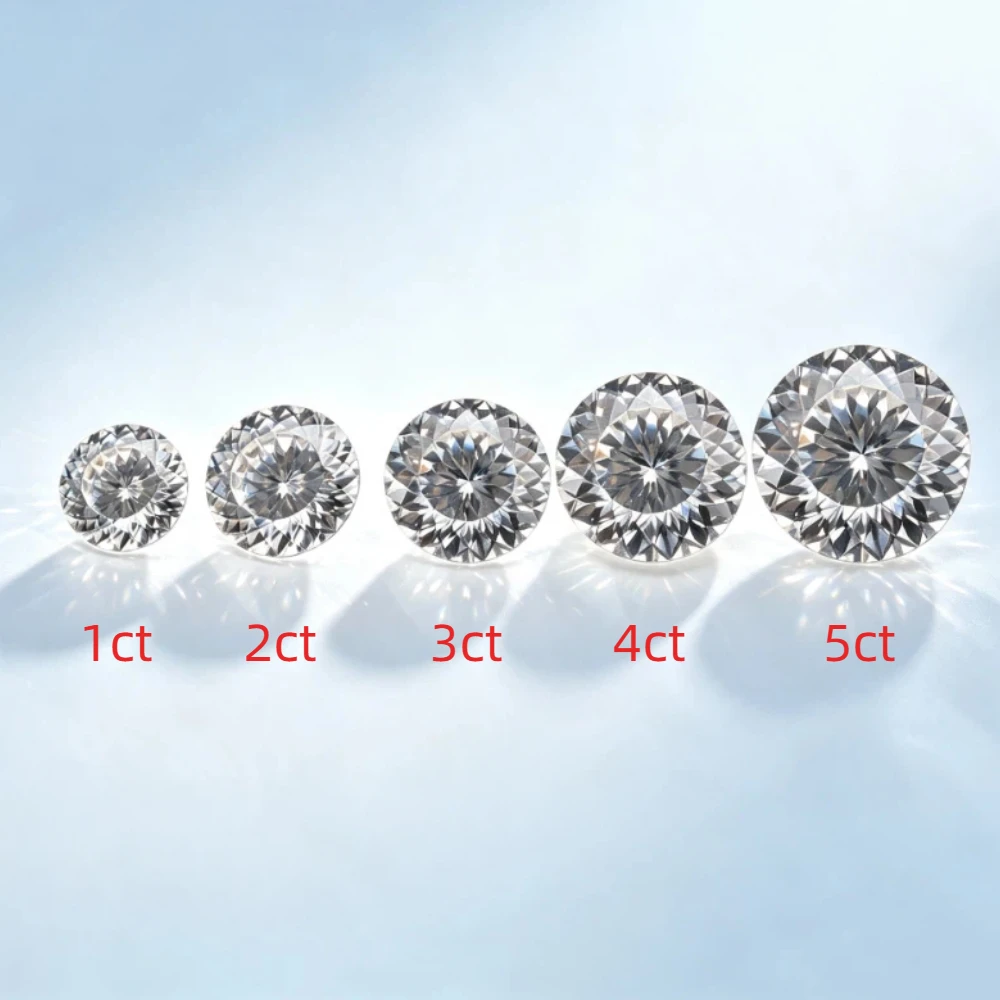 JOIAS HOME 0.5CT-5CT Moissanite Loose Stone White multi-faceted cut Original Moissanite Diamond For Fine Jewelry Making DIY