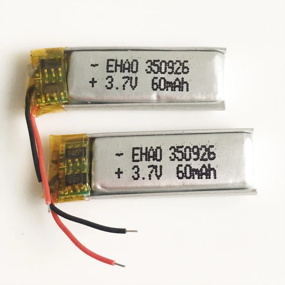 3.7 v 60 mAh petites cellules de batterie rechargeables Lipo pour lecteur MP3 casque BLUETOOTH casque GPS écouteur awei 350926