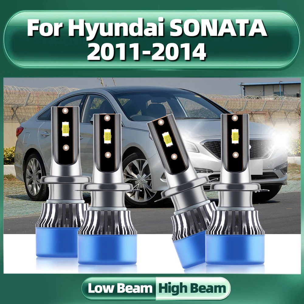 

TEENRAM Car Exterior Headlight Bulbs H7 High Beam H7 Low Beam 6000K Color Temperature For Hyundai SONATA 2011 2012 2013 2014