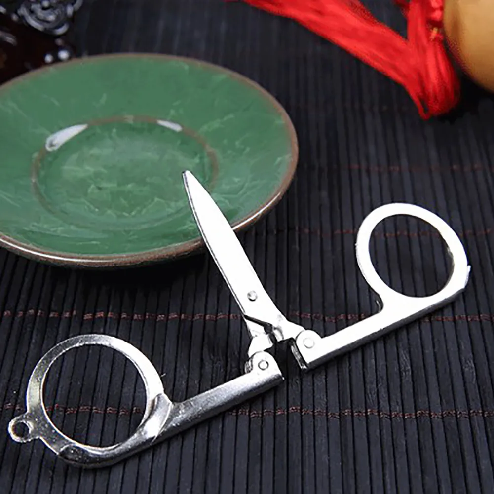 Scissor Manicure Tool for Nails Eyebrow Nose Eyelash CuticleStainless Steel Scissors Medium Sized Travel Folding Scissors