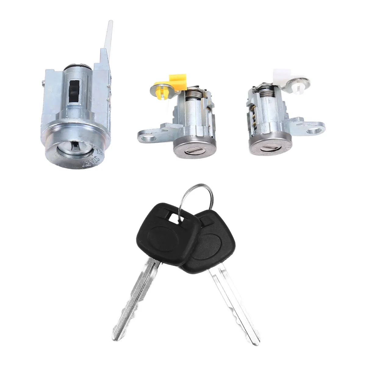 B09A Car Door Lock Key Ignition Lock Cylinder with 2 Keys Set for Toyota Tacoma 1995-2004 69051-35070 69051-04020 69005-35840