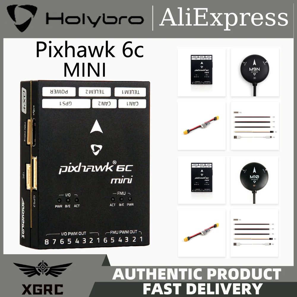 

HolyBro Pixhawk 6C Mini Flight Controller M9N/M10 GPS with PM02 V3 12S / PM06 14S Power Module RC Multirotor Airplane DIY Parts