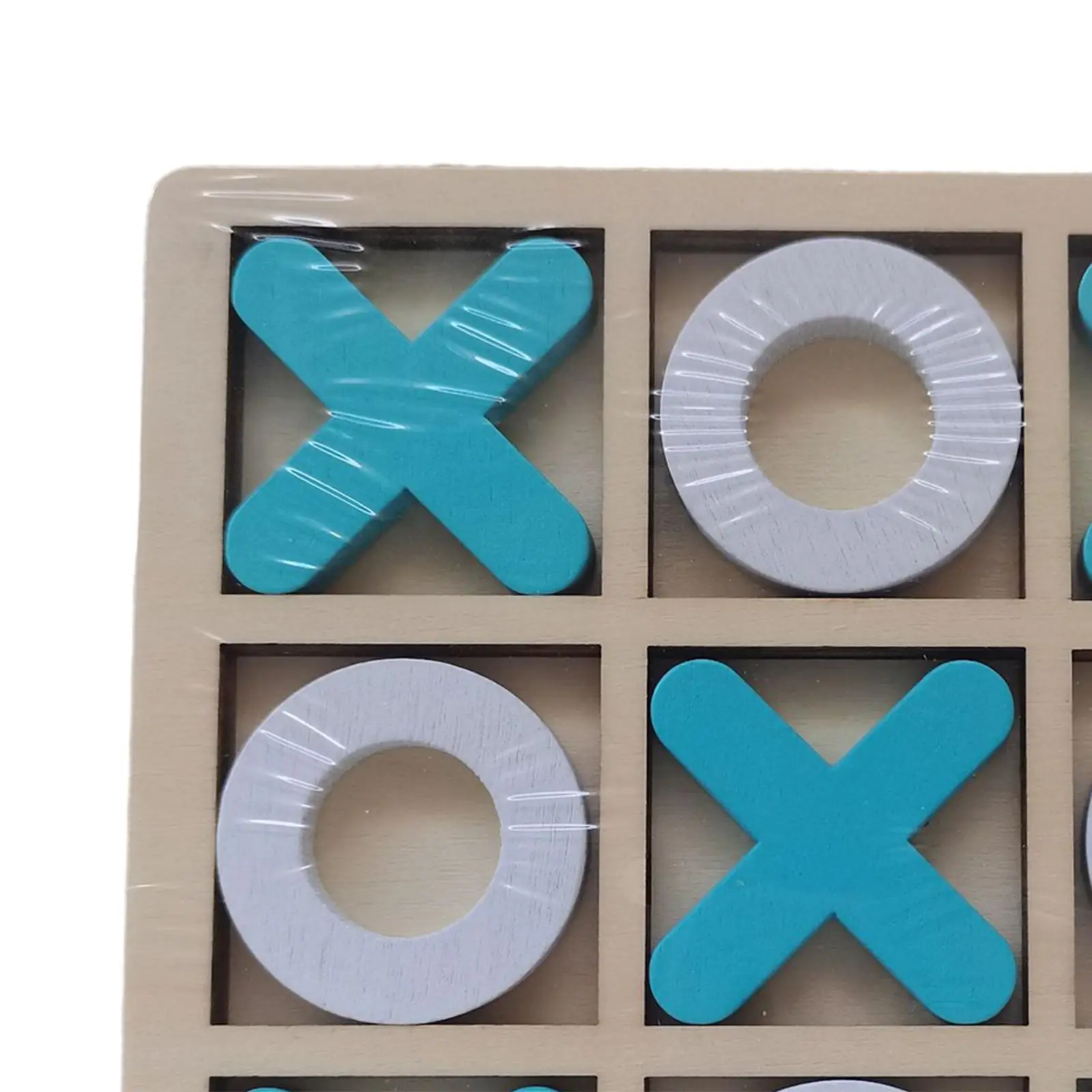 Kids Educational Wooden Puzzle Board Game Tic Tac Toe Chess Game for Children Interactive Family Travel Game Learning Toy for