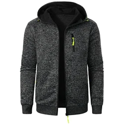 Autumn and winter men's casual and fluffy coat wool fashion knitted top