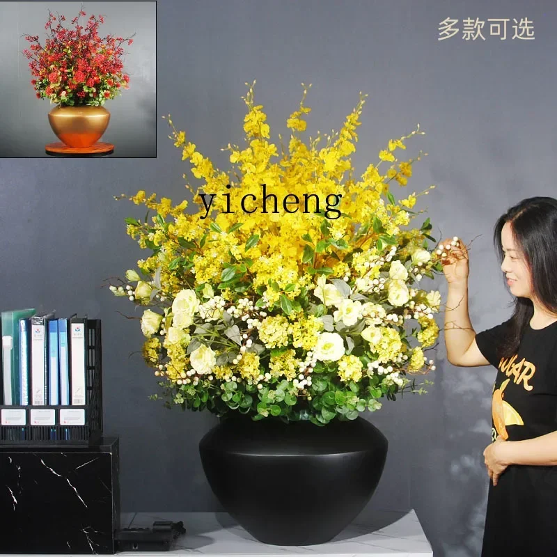 DSA  Large Artificial Flower Set Front Desk Hotel Lobby Desk Decoration desk decoration