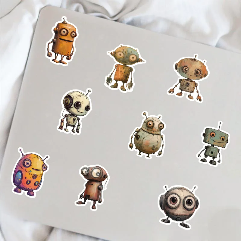 10/30/50pcs Cartoon niedlichen niedlichen skurrilen Roboter Aufkleber für Koffer Skateboard Laptop Gepäck Telefon Styling DIY Aufkleber Pegatina