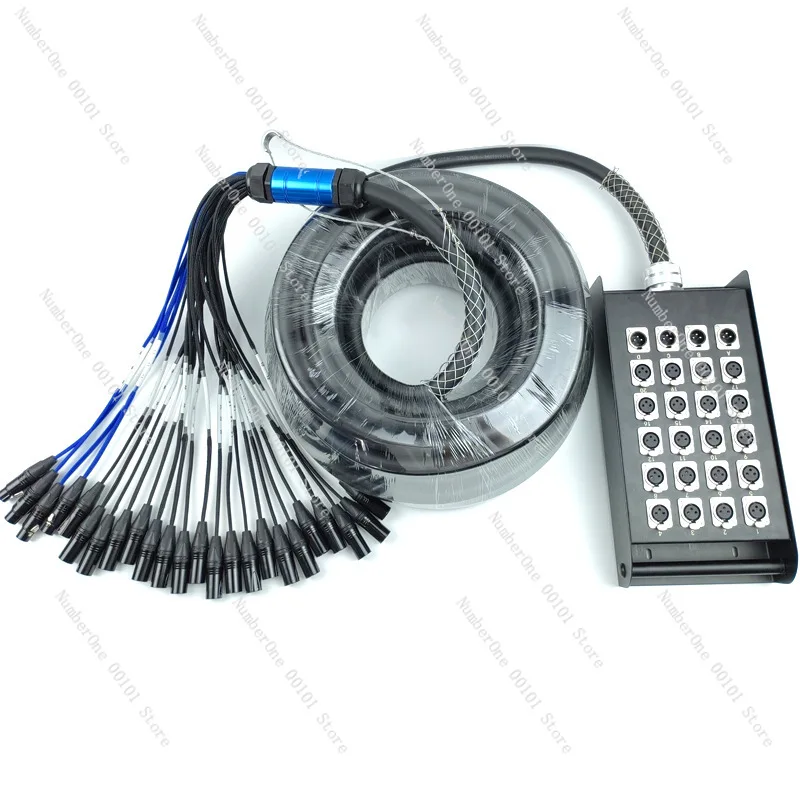 24-way multi-core xlr junction box/hub stage signal cable microphone audio socket xlr recording studio