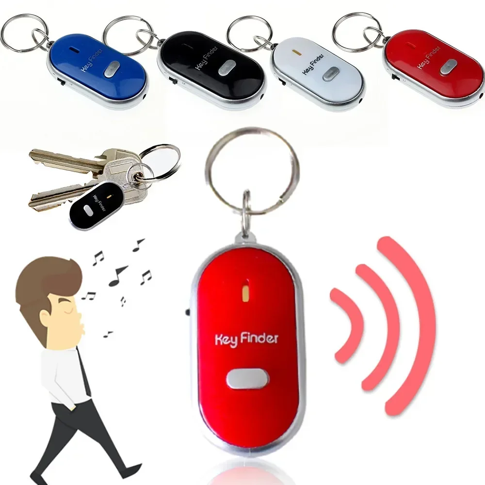 Anti-Lost LED Flashlight with Remote Control Sound Key Chain Loss Locator Beep and Flash Sound of Looking for Lost Keys Whistle