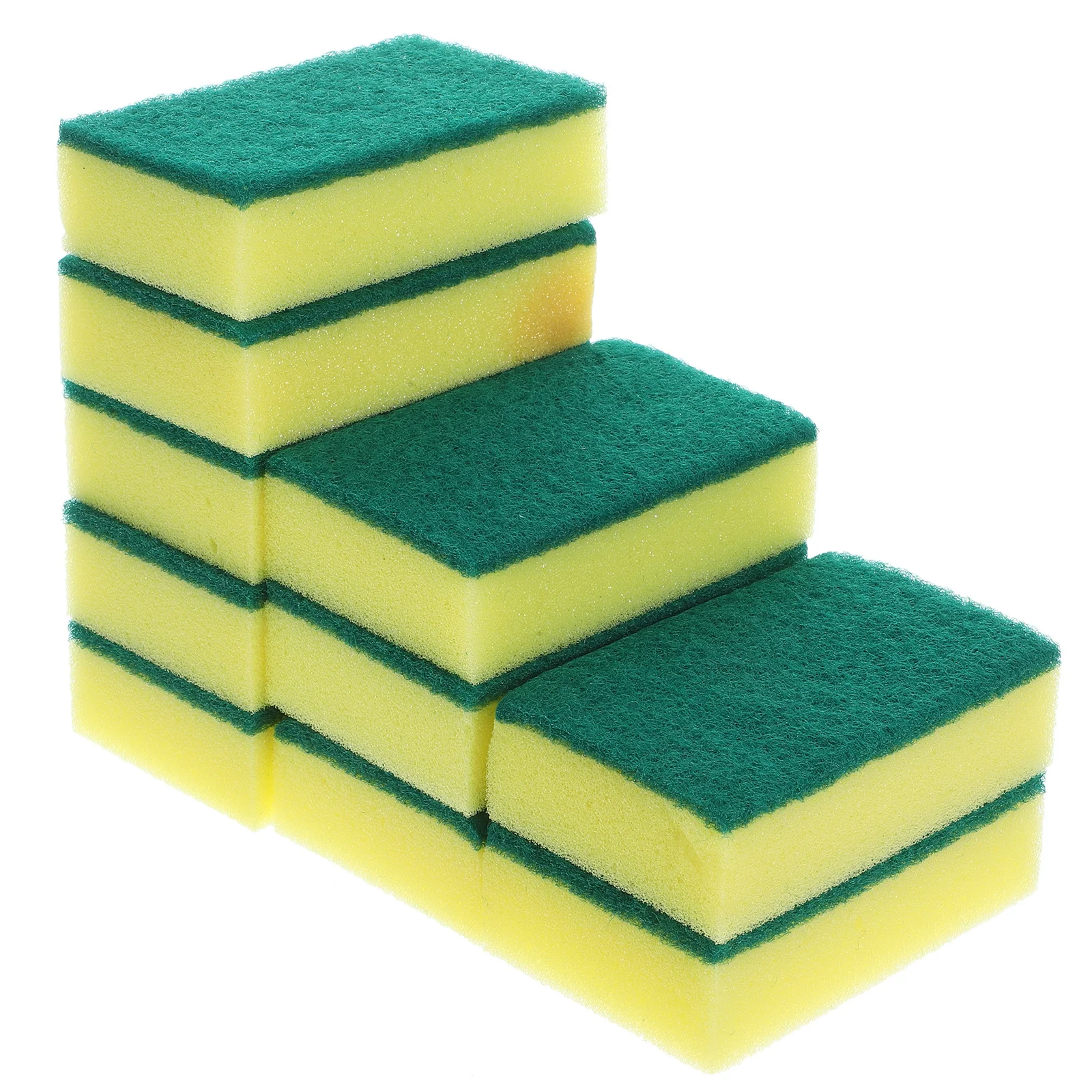

20pcs Cleaning Sponge High-Density Scouring Pads Kitchen Bathroom Fast Bubbling Water Absorbing Non-Scratch Porous Fiber