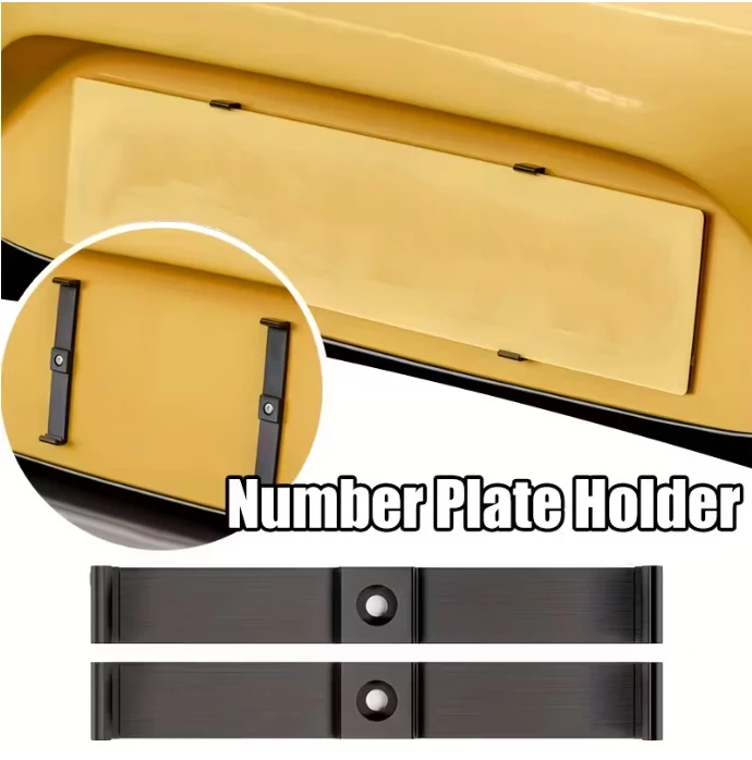 2pcs License Plate Holders Universal Frameless Press Type License Plate Clip License Plate Fixing Clip Number Plate Holder Clips
