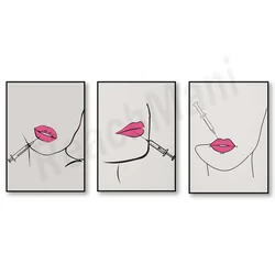 Botox Art, Lip Fillers, Botox and Fillers Wall Art, Botox Poster, Beauty Salon Decor, Botox, Lip Injections Poster