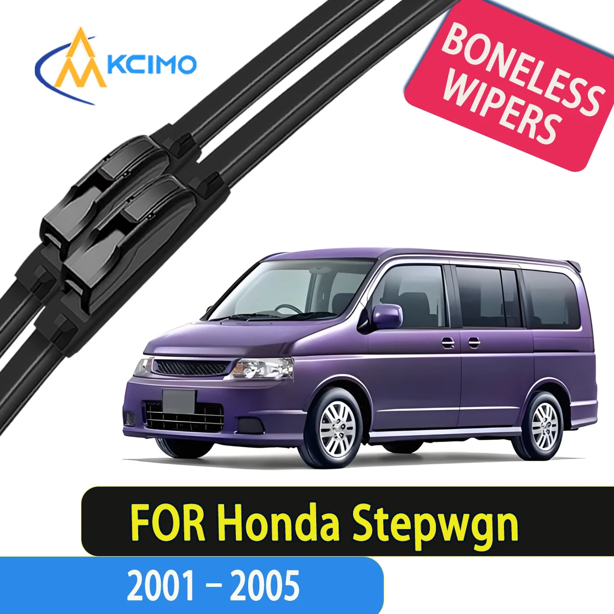 

2pcs Quality Windscreen Silent Black Car Rain Brush Suitable for Honda Stepwgn RF3/4/5/6/7/8 2001-2005 Front Windshield Wipers