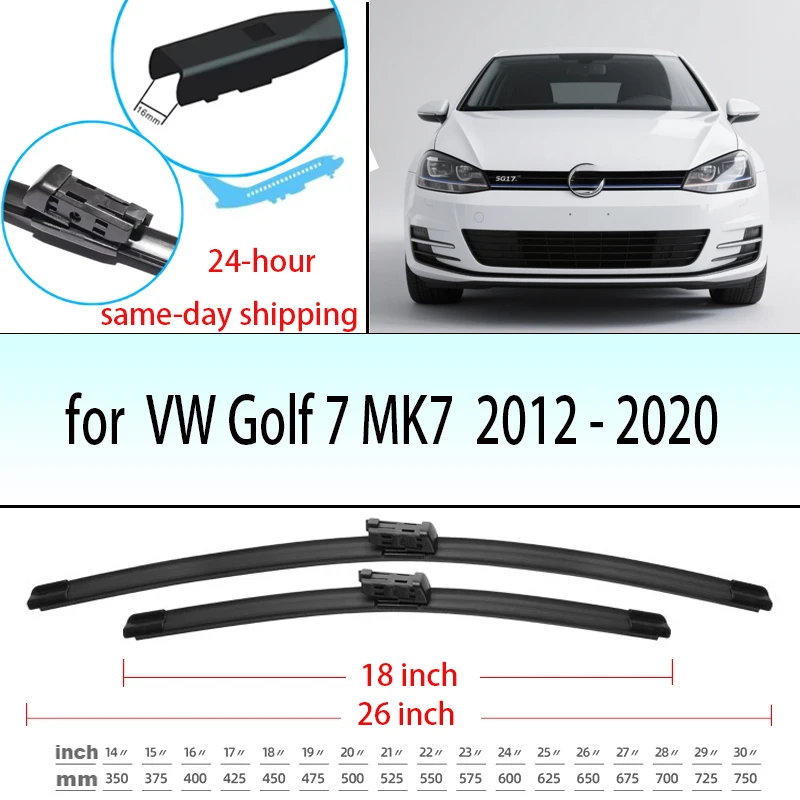 

Передние щетки стеклоочистителя для Volkswagen VW Golf 7 5G1 VII MK7 Variant 2012-2020 GTI Sportsvan Alltrack GTE GTD R TDI Лобовое стекло 26 "+ 18