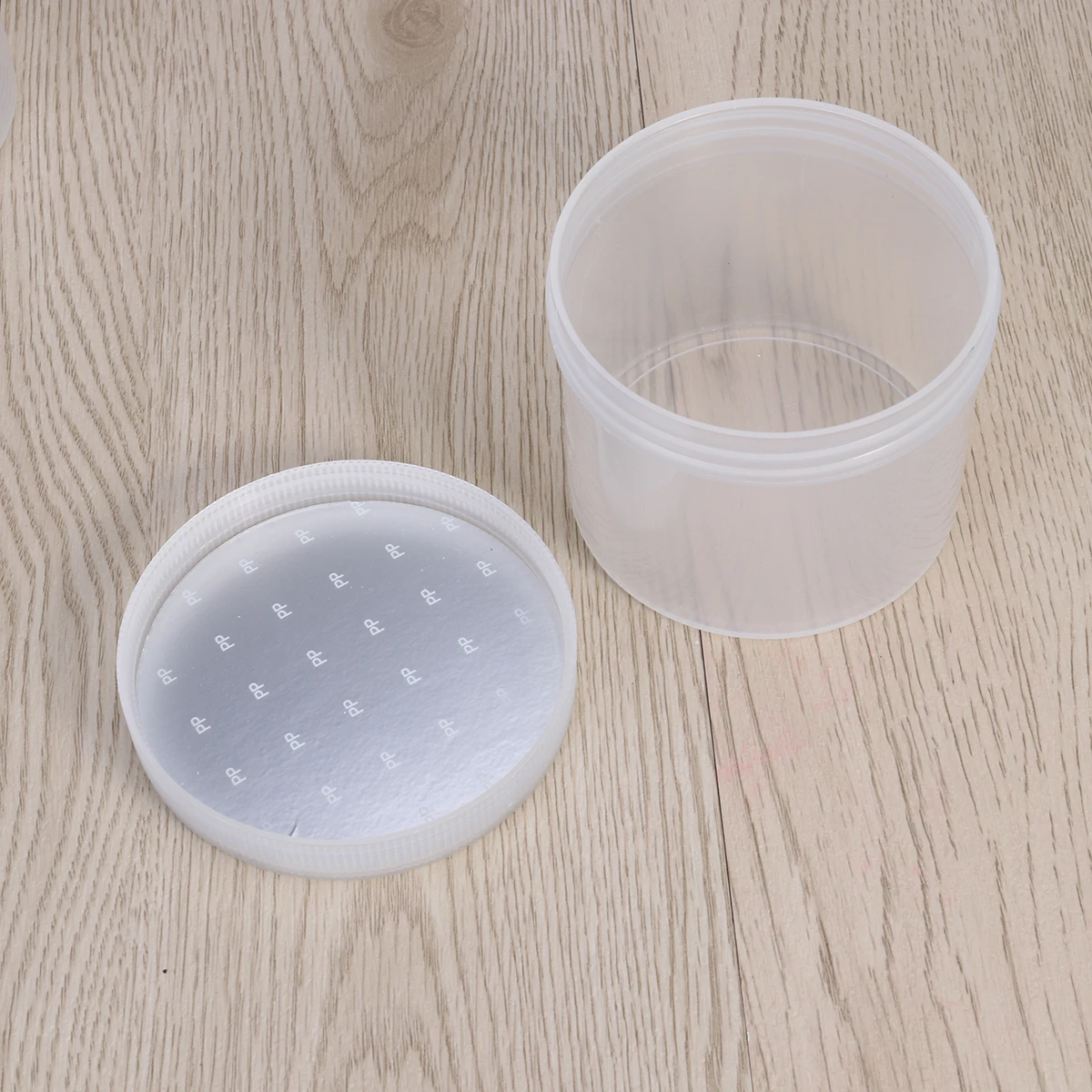 

6pcs Plastic Storage Containers 250ml Leakproof Wide Mouth DIY Clay Jars Craft Favor Bottles PET Empty Pot Food Safe