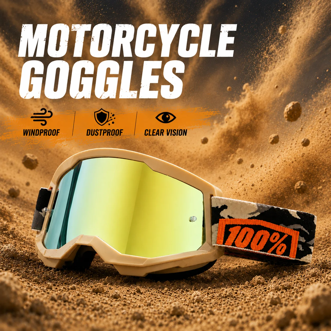 

Outdoor Motorcycle Goggles Cycling MX Off-Road Ski Sport ATV Dirt Bike Racing Glasses for Motocross Goggles Google