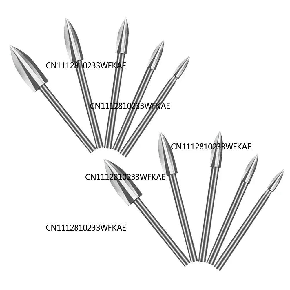 10Pcs Wood Carving Drill Bits Set For Dremel Rotary Tool Engraving Drill Accessories Milling Bit Grinding Woodworking Tool