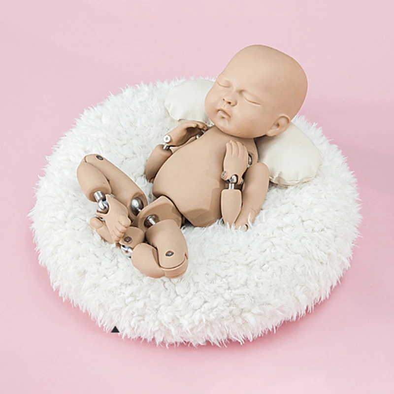 ❤️Newborn Photography Props Circle+Plush Cover 2Pcs/set Baby Posing Mini Sofa Pillow Bean Bag Studio Infant Photo Accessories