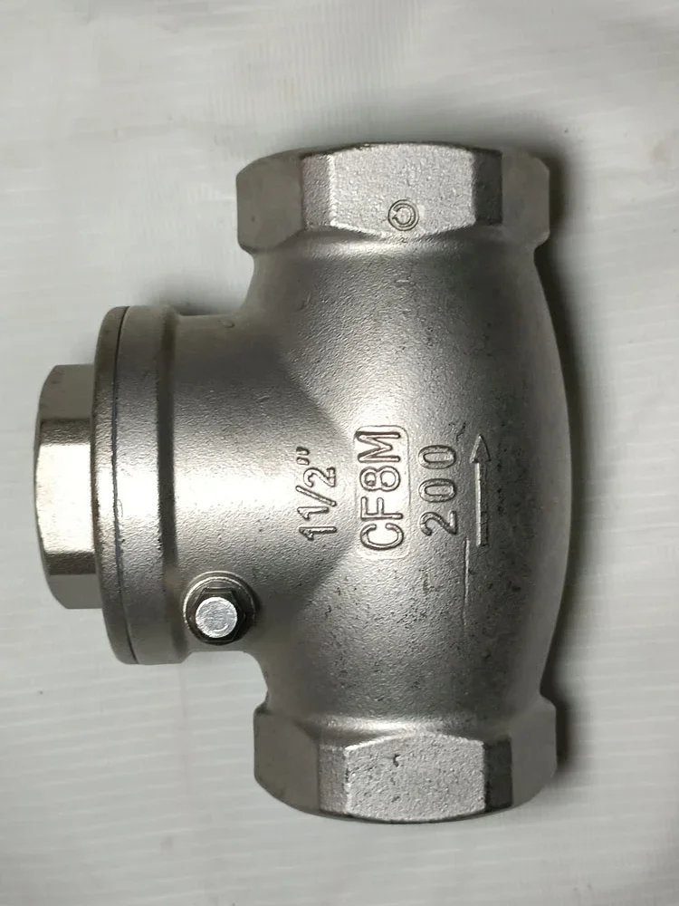 Edelstahl Innengewinde Rückschlag ventil cf8 Einweg-Rückfluss klappe horizontal stehend