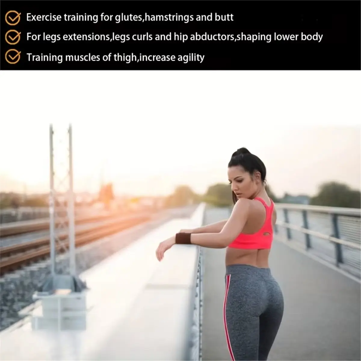 ABPF 2 Pcs Thigh Strap Adjustable Strength Training Accessories Hips Shaping Exercise Straps for Men Women