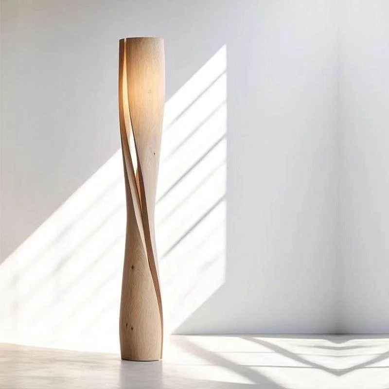 Handcrafted Solid Wood Creative Shaped Floor Lamp Designer Living Room Floor Lamp Sofa Corner Decorative Standing Lamp