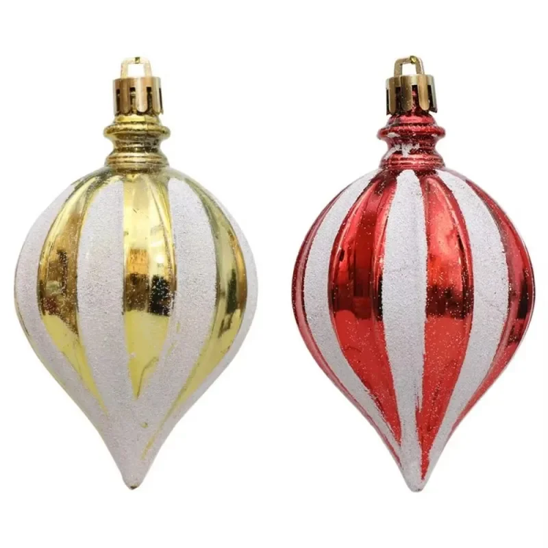 Christmas Red White Painted Electroplated Gourd Charm Pendant Christmas Tree Tipsy Fruit Decoration Hanging Ornament