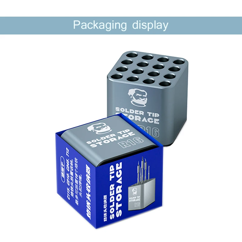 MECHANIC R16 16-Hole Classified Storage Box Soldering Tip Organizer for C210 C245 C115 T12 Heating Core Phone Repair Tool Holder