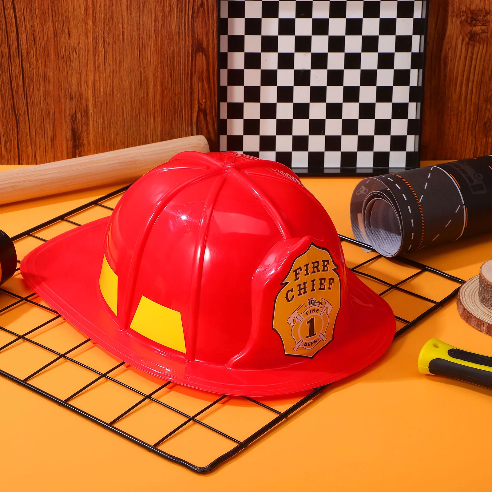 

Kids Firefighter 2 Pack Pretend Play Fancy Dress Accessory for Children Birthday Party Role Play Gift