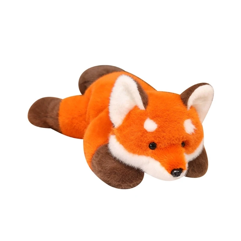L38E Stuffed Red Bear Soft Plush Doll Stuffed Animals for Kids Christmas Gift Companion Doll Adult Cuddle Soothing Toy