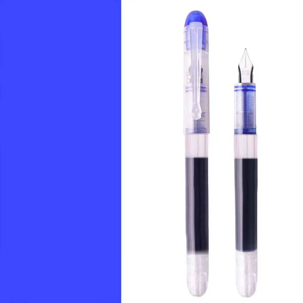 Fashion Large Capacity Fountain Pen F Nib Quick-Drying Writing Ink Pens 0.5mm Stationery Straight Liquid Pen School Supplies