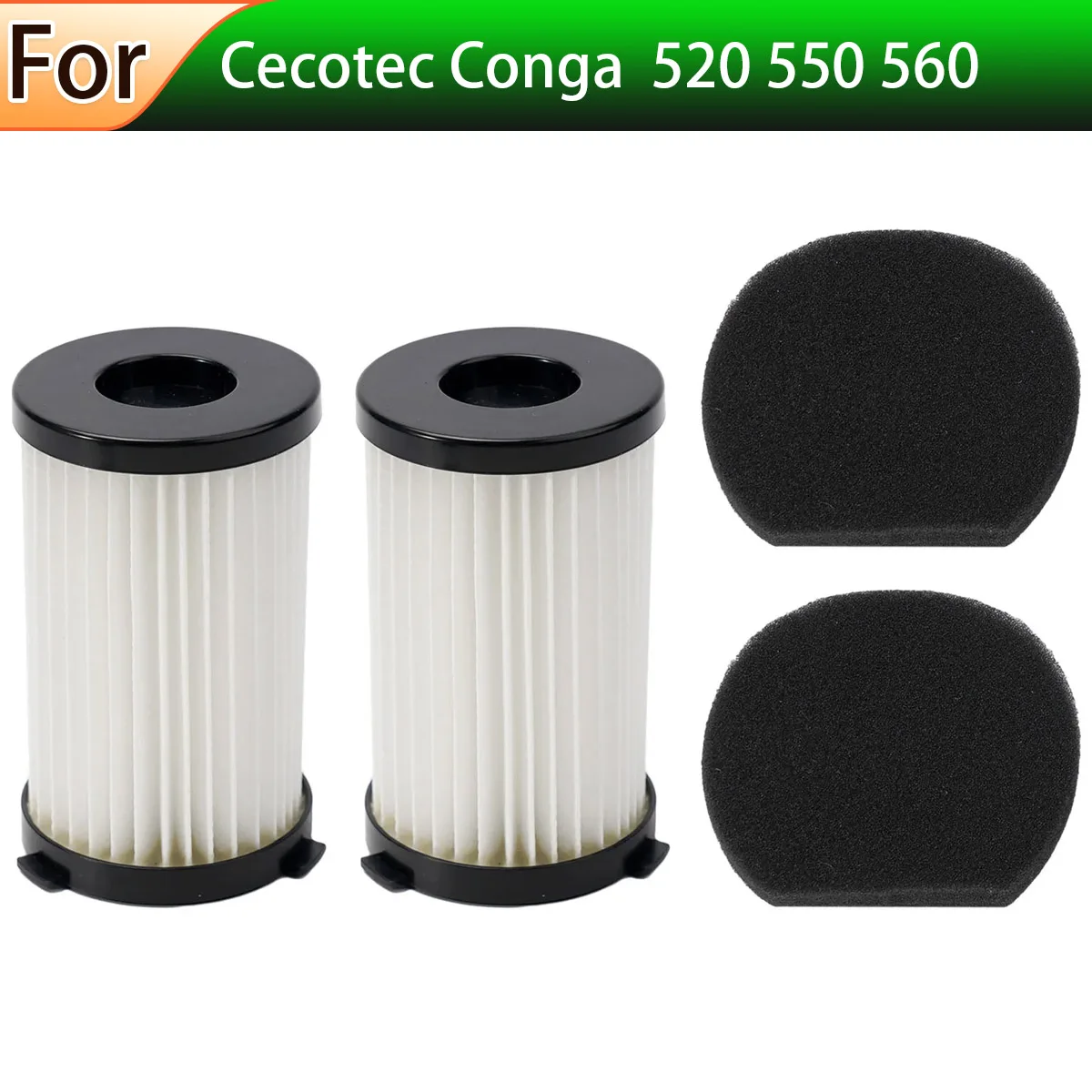 Hepa Sponge Filter for MooSoo D600 D601 Iwoly V600 Ariete RBT 2761 2759 Conga Thunderbrush 520 560 Techwood 7036 Spare