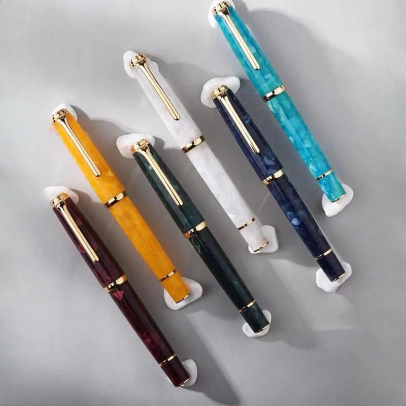 

Hongdian N1 Fountain Pen Gold/Silver Blade F/M Nib Practicing Calligraphy Pen Luxury Stationery Office Business Writing Gifts