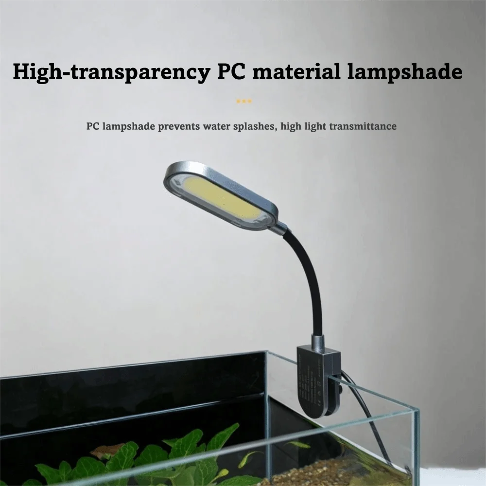 LED Clip Light Full Spectrum Aquarium Light Mini USB Fish Tank Light UVA Spectrum Energy Saving Water Grass Light Desktop