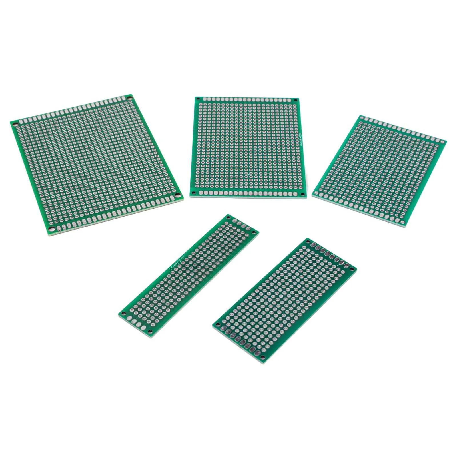 Comprehensive PCB Board Kit 48p Double Sided Boards 10 Terminals and 40 Pin Headers for Soldering and Prototyping