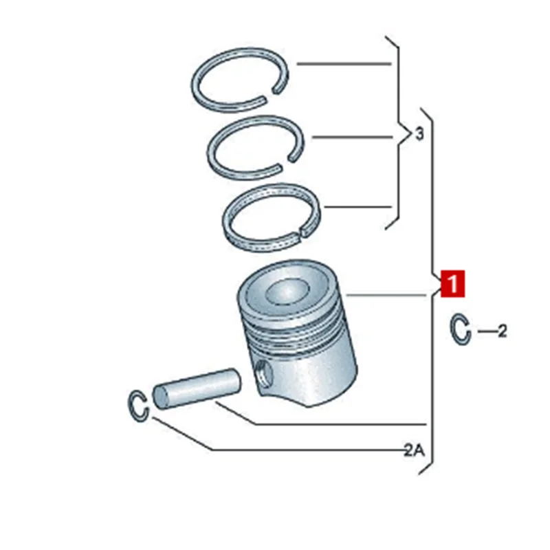 CC A6L New Energy Piston Assembly Black Pin Complete Piston 06L107065AR  06L107065D 06L107065R 06L107065AJ