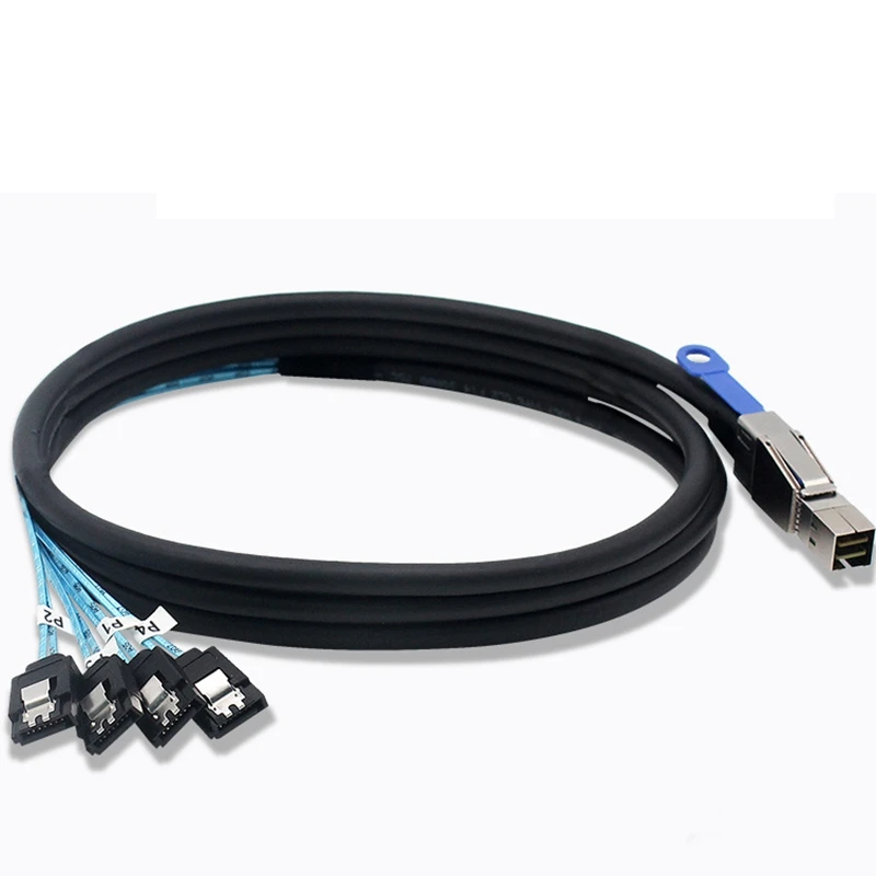 Imagem -03 - Mini Sas Novo hd Sff8644 ao Cabo de Sata Porto 7pin Mini Sas hd Sff8644 a Sata 7pin 12gb para o Servidor de Dados do Disco Rígido 100cm