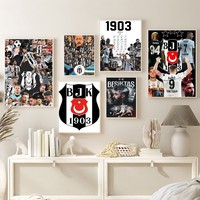 Fashion Besiktas B-BJK Poster HD Art Sticky Wall Waterproof Home Living Room Bedroom Bar Aesthetic Decoration