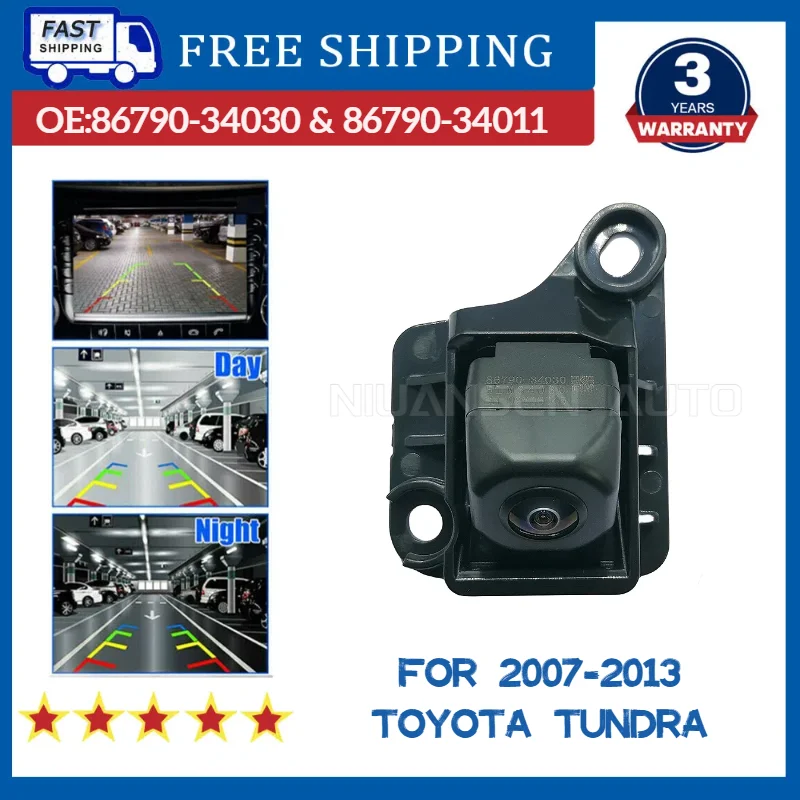 For Toyota Tundra 2007 2008 2009 2010 2011 2012 2013 Rear View Backup Parking Vehicle HD Car Camera 86790-34030 86790-34011