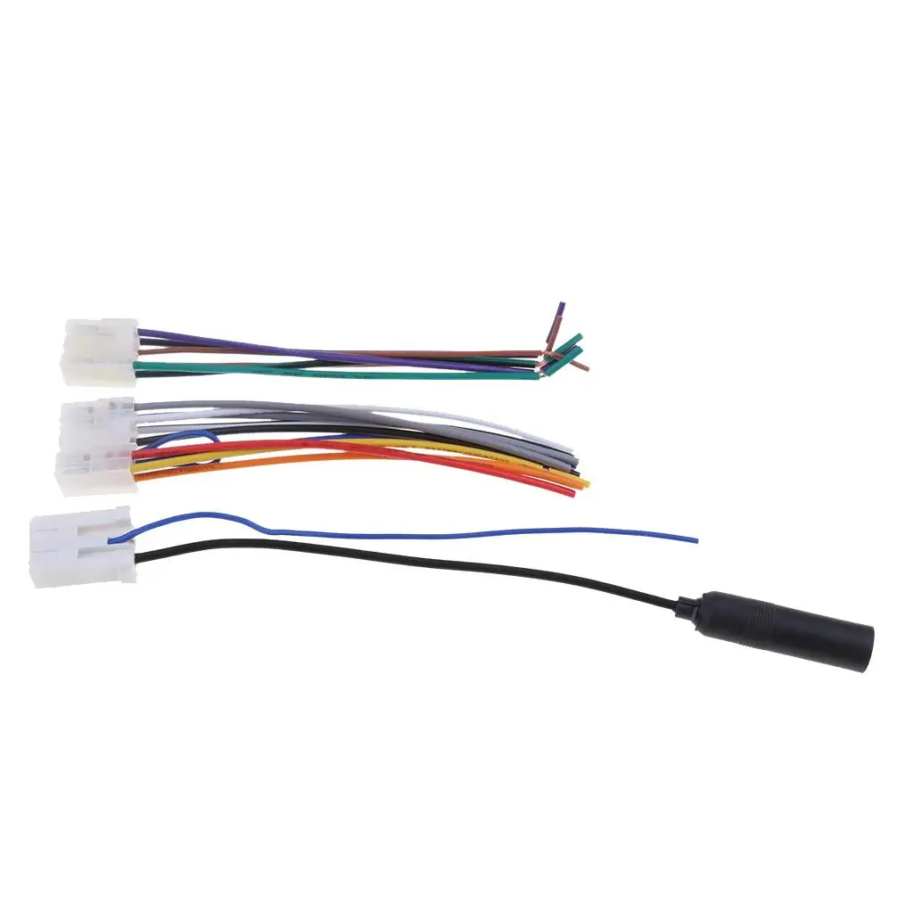 Audio Car Stereos Wiring Harness Wires Kits Radio Cables and Adapter Cables for Cyan /