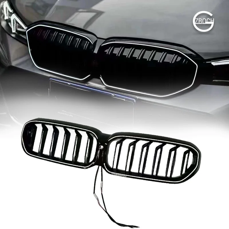 

Hot Sale Bright Black G20 grills for BMW 3 series g20 g28 Double Line car grill LED Car parts kidney grill