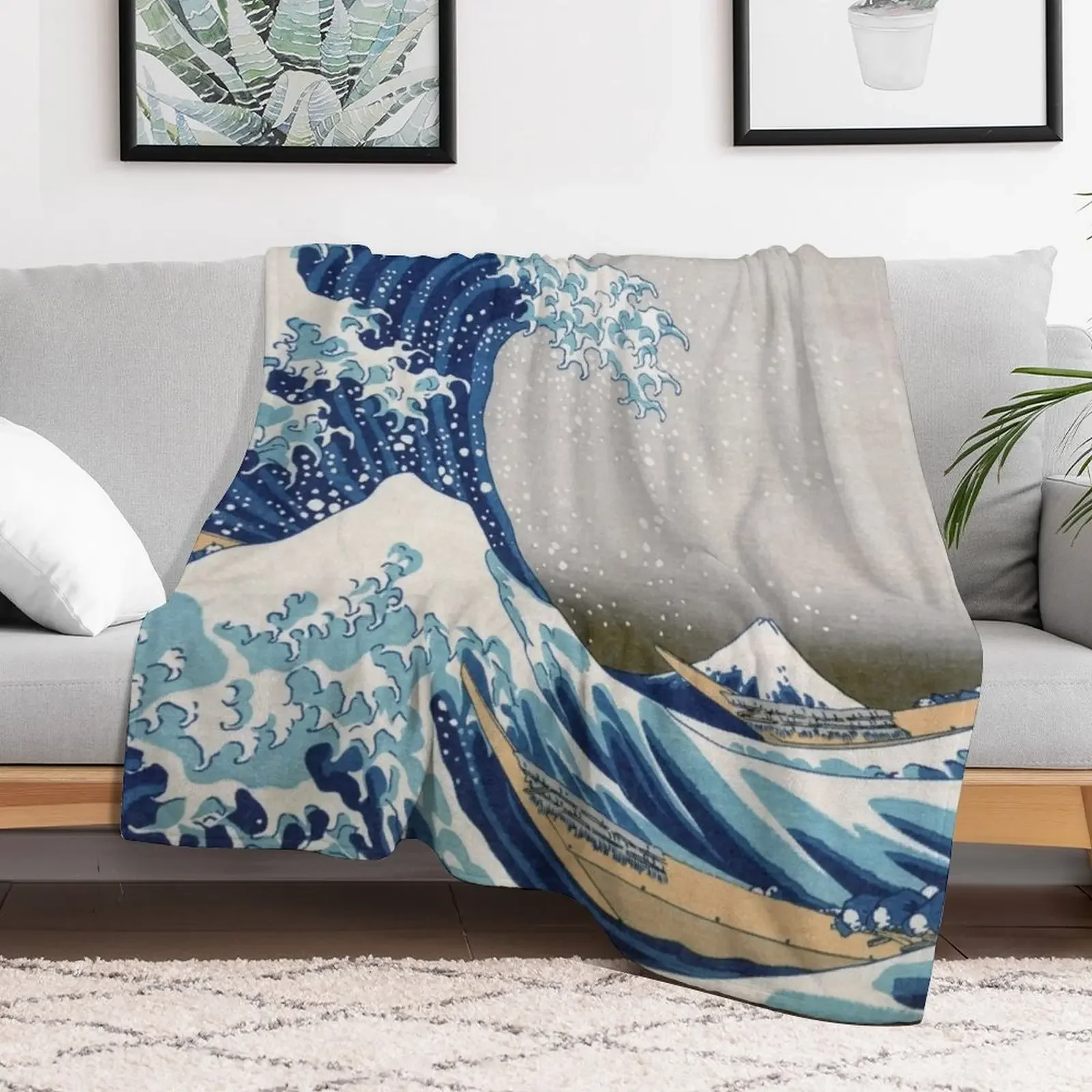 Under the Wave off Kanagawa - The Great Wave - Katsushika Hokusai Throw Blanket Luxury St Decorative Sofa Blankets