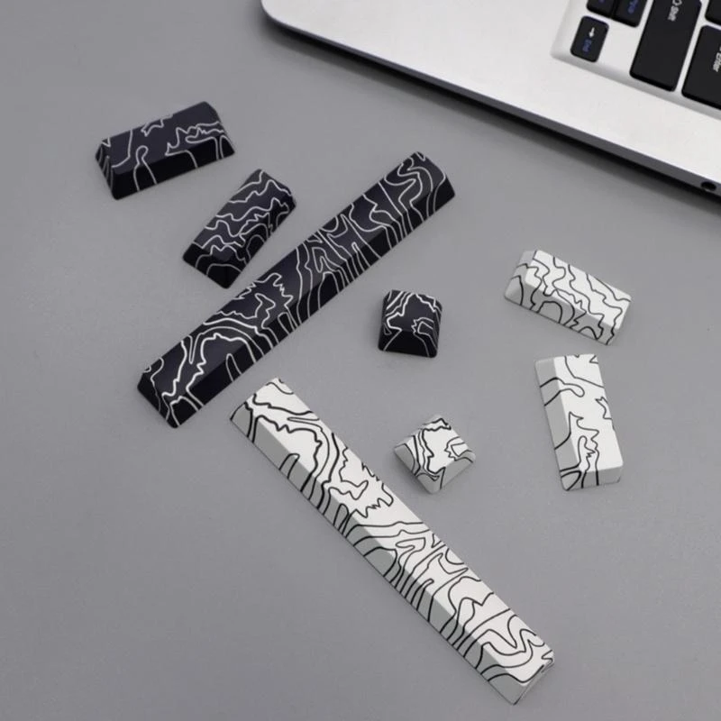 G6DD 4-Key Keycaps Entre 6.25u Spacebar Keycap OEM Profile PBT Keycaps Unique Heat Sublimated Elevates Your Typing