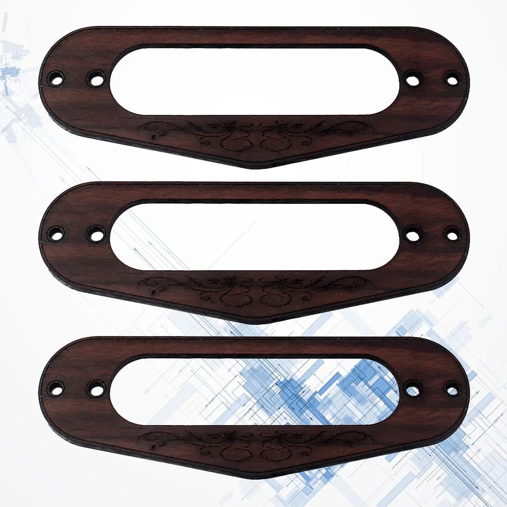

3Pcs Single Coil Pickup Frame Mounting Ring Guitar Pickup Ring Humbucker Flat Inner Hole 18mm for Electric Guitars