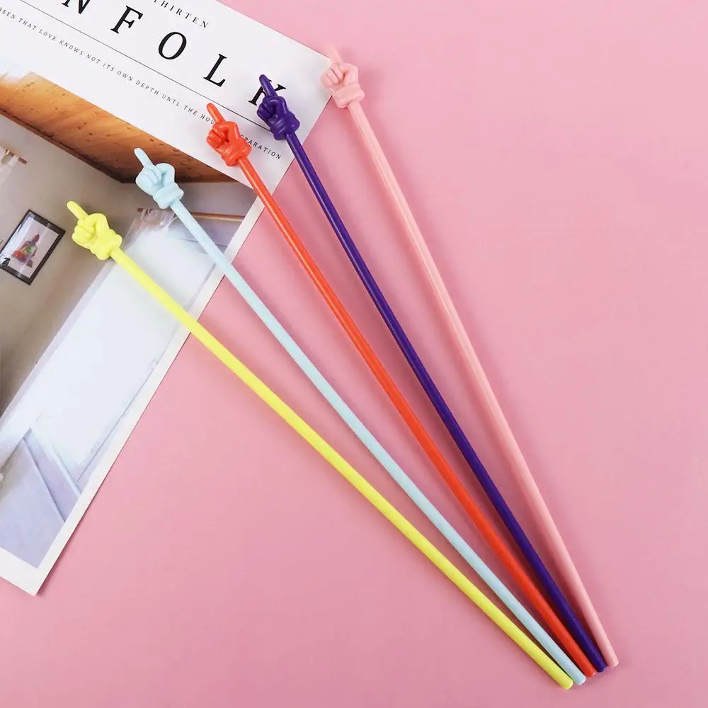 10Pcs/set Color Random Bendable Teaching Stick Colorful Smooth Finger Reading Stick No Burrs Hand Pointers Stick Office