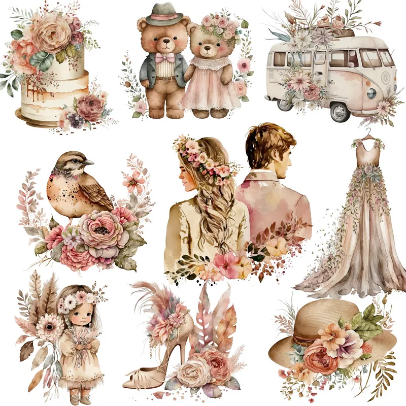 Bohemian Wedding stickers/Scrapbooking Stickers /Decorative Sticker /DIY Craft Photo Albums notebook