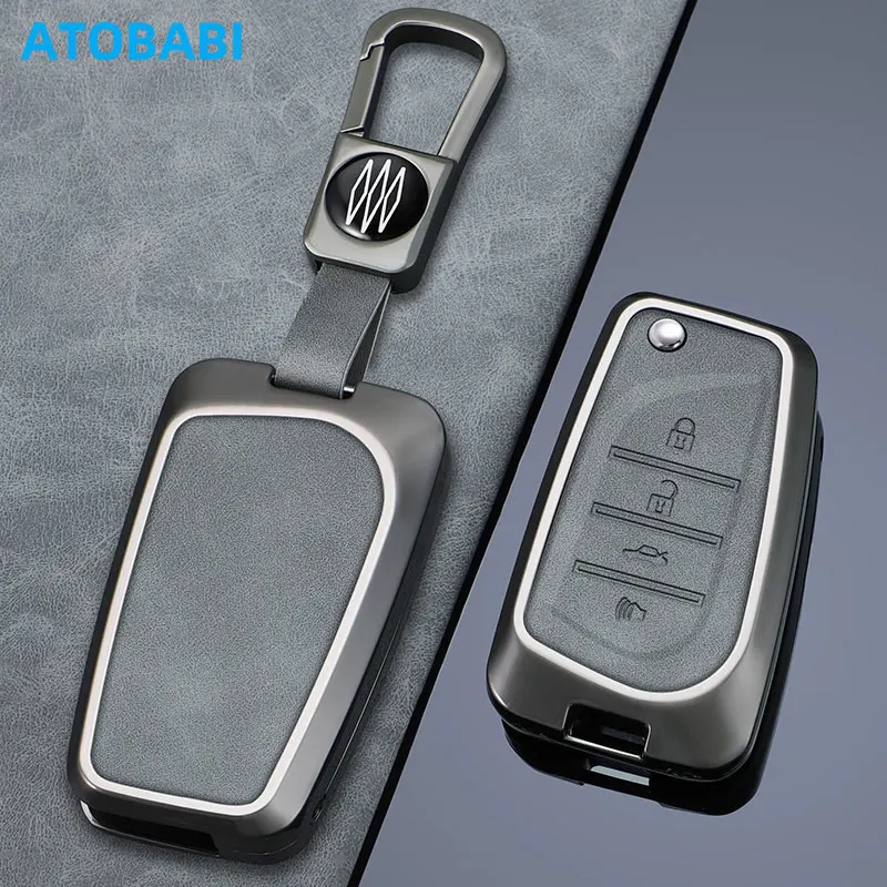 Zinc Car Key Cover For Toyota Hilux 2018 2019 Corolla Camry Auris Avensis Yaris Verso RAV4 Flip Remote Fobs Shell Case Accessory