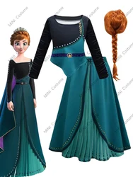 Elsa Princess  Dress Frozen Set for Girl Carnival Children's Gift Party Clothing Kids Fancy Cosplay Costume High Quality