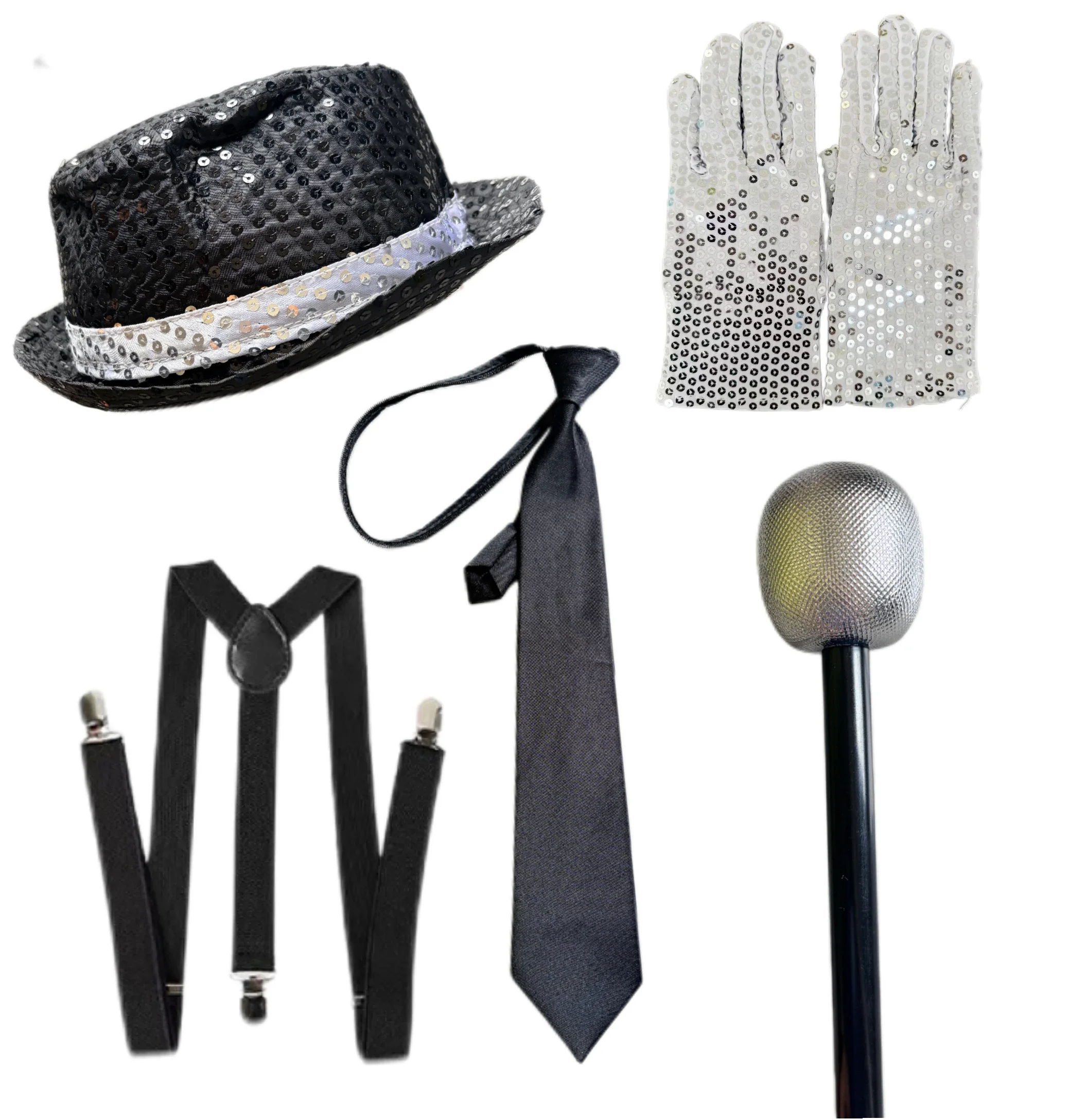 Perruque noire mi-longue bouclée pour cosplay Michael Jackson, perruque de jeu de rôle Michael, perruques de cosplay d'Halloween