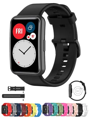 Silicone Band For Huawei Watch FIT 1 Strap Smartwatch Accessories Replacement Wrist bracelet correa huawei watch fit 2021 Strap