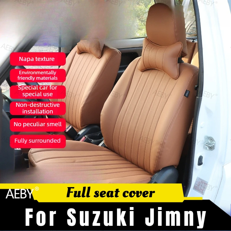 For Suzuki Jimny 1998-2018 Full set of PU leather seat covers high density foam,Waterproof and anti-slip,Full seat cover