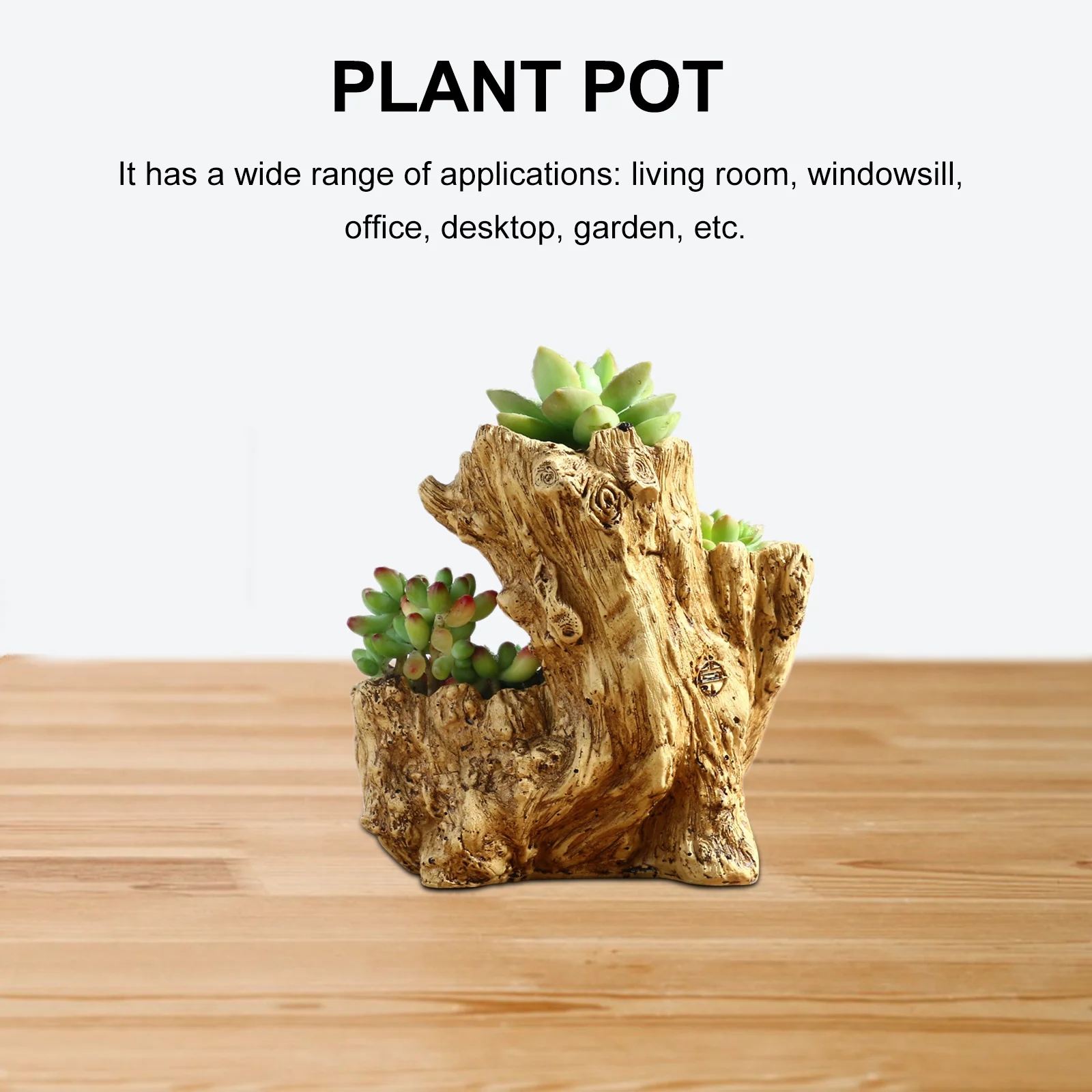 

Simulation Tree Root Flower Pot Resin Desktop Plant Container with Unique Design for Succulent Bonsai Indoor Outdoor Decoration
